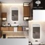 Lustro w ramie czarnej MDF SLIM z podświetleniem - ŁEZKA LED - kolor ramy do wyboru